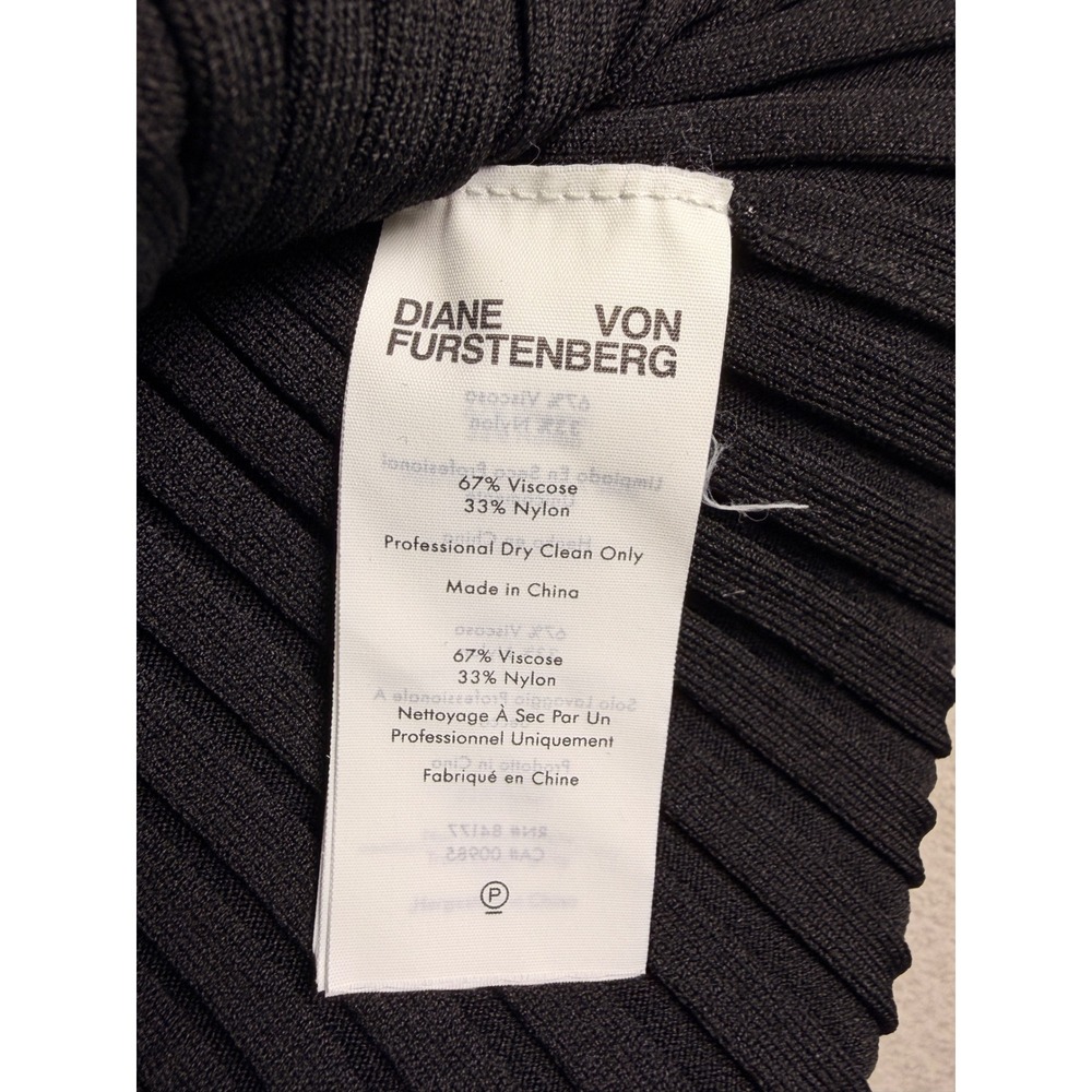 Diane von Furstenberg DVF Medium Veronique Ribbed-Knit Mini Dress Long Sleeve - Picture 10 of 12